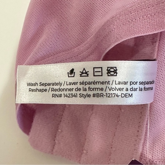 Adore Me Maddie Lace Bra Pink Lavender Demi Unlined Underwire - Picture 7 of 7